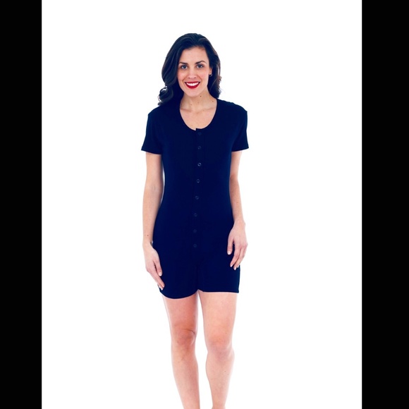 🌟 Navy Short Sleeve Pyjama Onesie - Picture 1 of 4